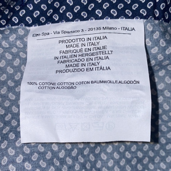 Etro mens dress shirt - Picture 5 of 5